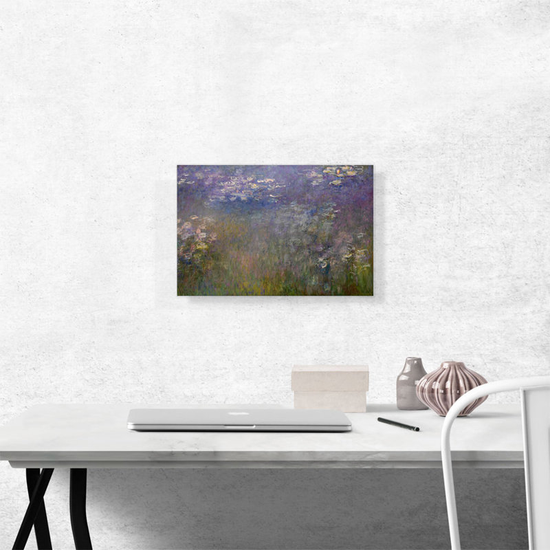 "Nymphéas" 1915-1926 par Claude Monet, reproduction d'art sur toile tendue, H 12 po x l 18 po x P 0,75 po