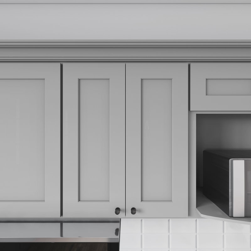 Armoire de cuisine en bois massif prête à assembler, Gris, H 30 po x l 24 po x P 12 po