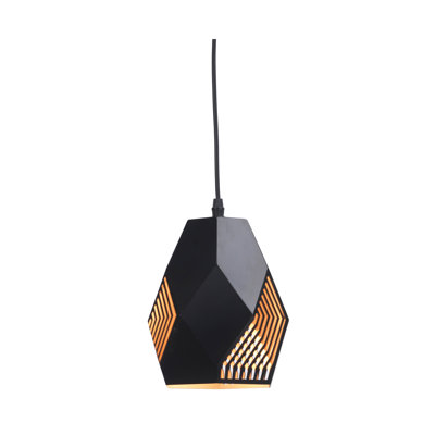 Letson 1 - Light Black/Gold Dome Pendant