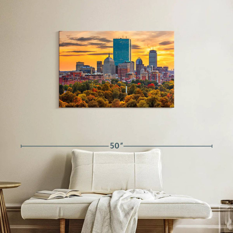 Ravi Boston Autumn Sunset, H 24 po x l 36 po
