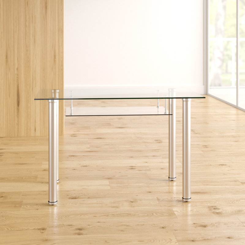 Laurent Glass Steel Writing Desk