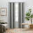 Eclipse Blackout Curtains, Pembroke Faux Linen Grommet Window Curtains, 54 in long x 42 in wide, Thermal Insulated and Noise Reducing Curtains for Living Room, Bedroom or Media Room, 2 Curtain Panels, Grey-90147498-90147505