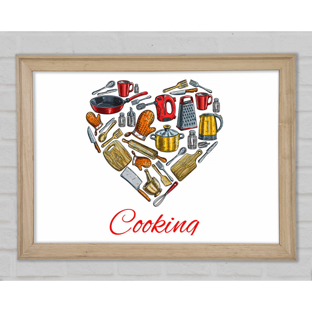 I Love Cooking 1 - Einzelne Bilderrahmen Kunstdrucke