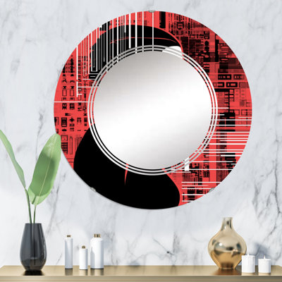 Urban Fat Cyberpunk Femme - Miroir mural moderne rond