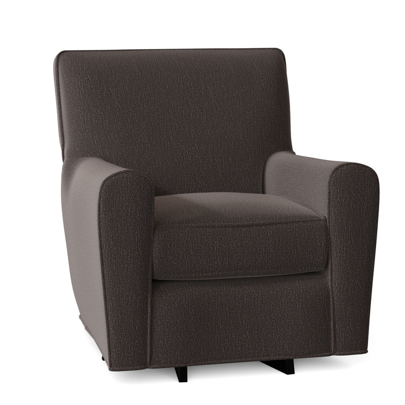 Venus Upholstered Swivel Armchair, No, Craftwood 45 Dark Gray Performance Chenille