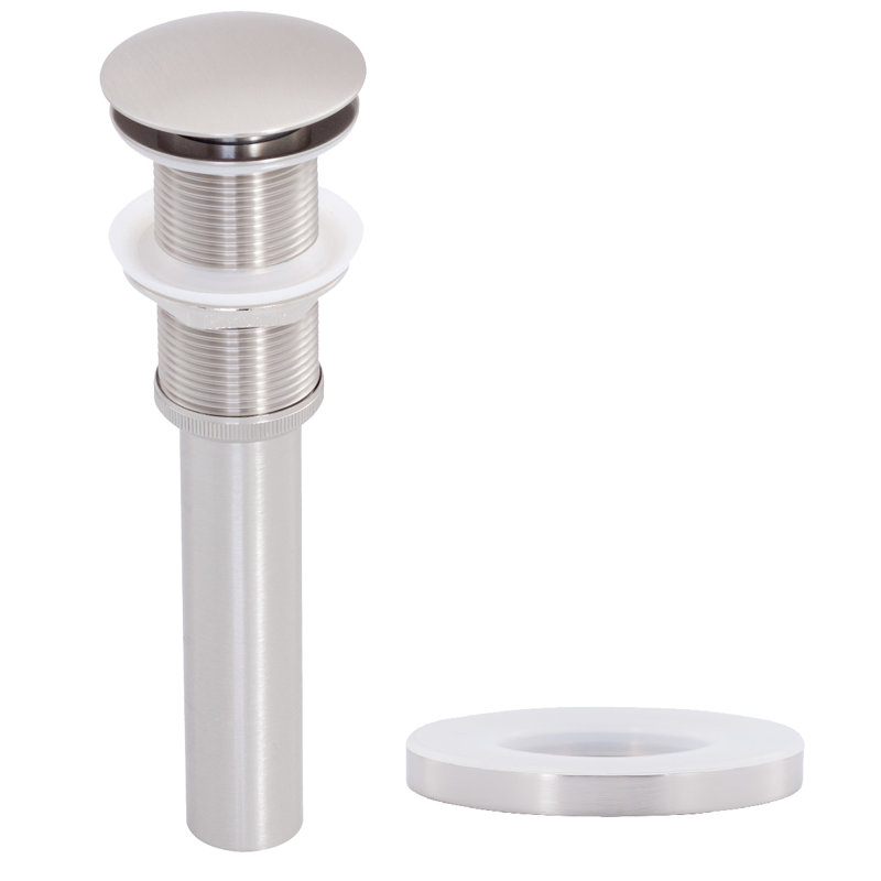 Novatto 16.5'' Glass Circular Bathroom Sink, Brushed Nickel