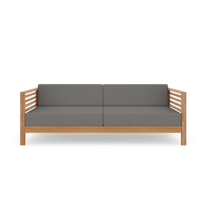 Summer Patio Sofa with Cushions, Charcoal Grey Sunbrella®