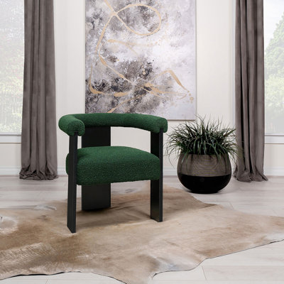 Chaise d'appoint rembourrée Slater Boucle