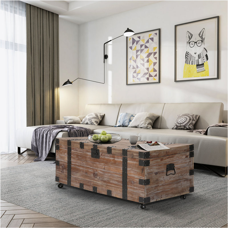 Table basse rectangulaire en rotin 27,5 x 27,5 x 14 po Tectona, Gris antique