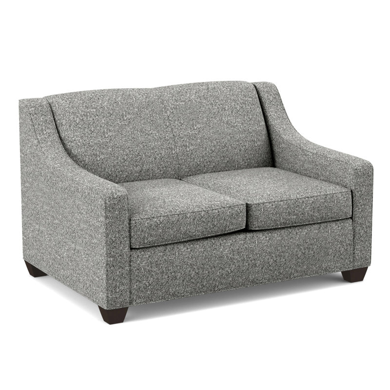 Phillips 52" Square Arm Loveseat with Reversible Cushions, Connelly Dove, Cafelle
