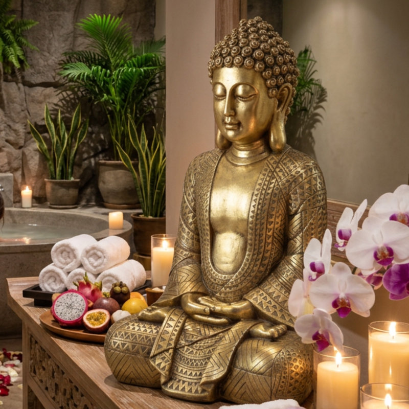Figurine de bouddha Efima, 15,25 pouces