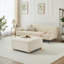 Table basse avec repose-pieds Sherpa avec plateau relevable et repose-pieds capitonné en tissu Sherpa