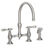 Chesterfield Kitchen Bridge Faucet with Side Spray