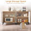 Buffet 125,96 "avec portes et tablettes, chêne naturel et blanc, 4 pièces-131498089