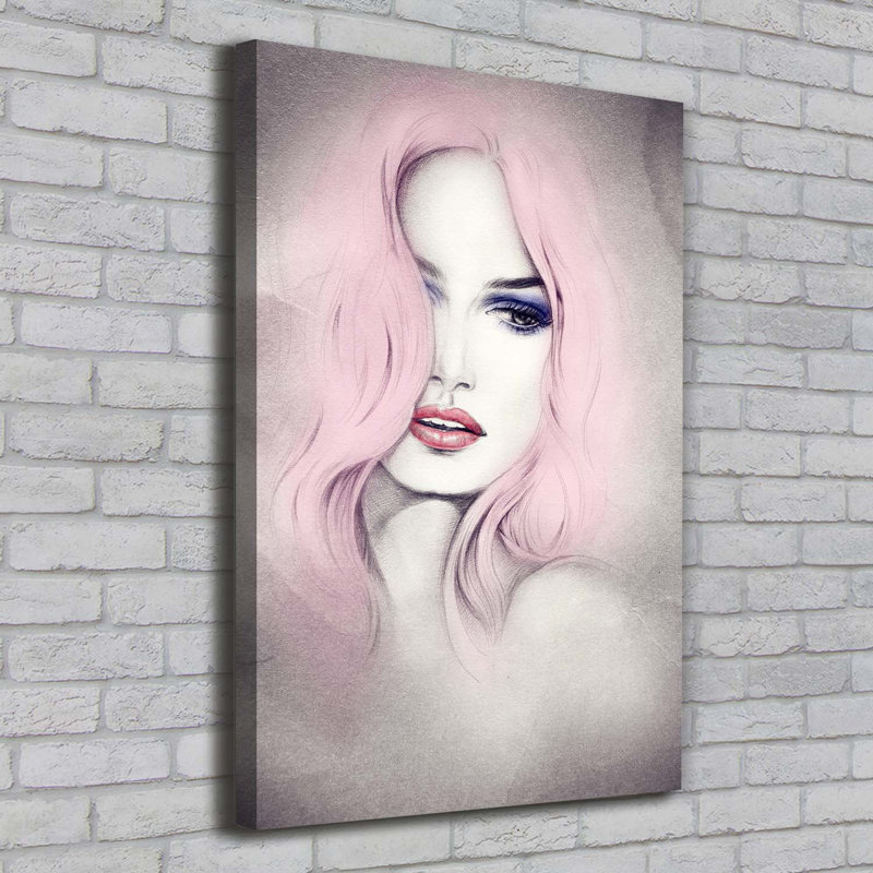 Abstraction Of A Woman - Wrapped Canvas Print