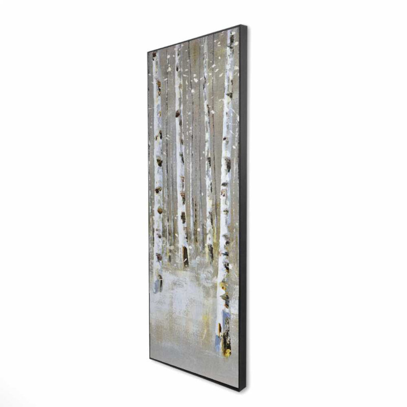 «Birch Forest» par Winter - décor de toile brune Hygge, H 61,25 po x l 21,25 po