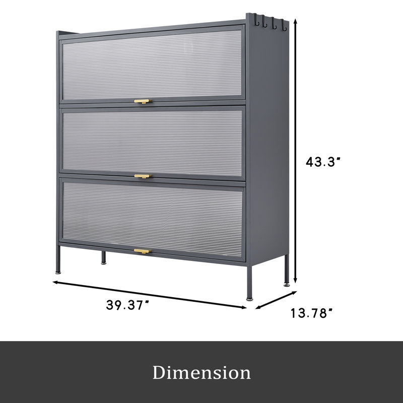 Armoire de rangement à 3 niveaux pour garde-manger avec rangement pour micro-ondes, Gris