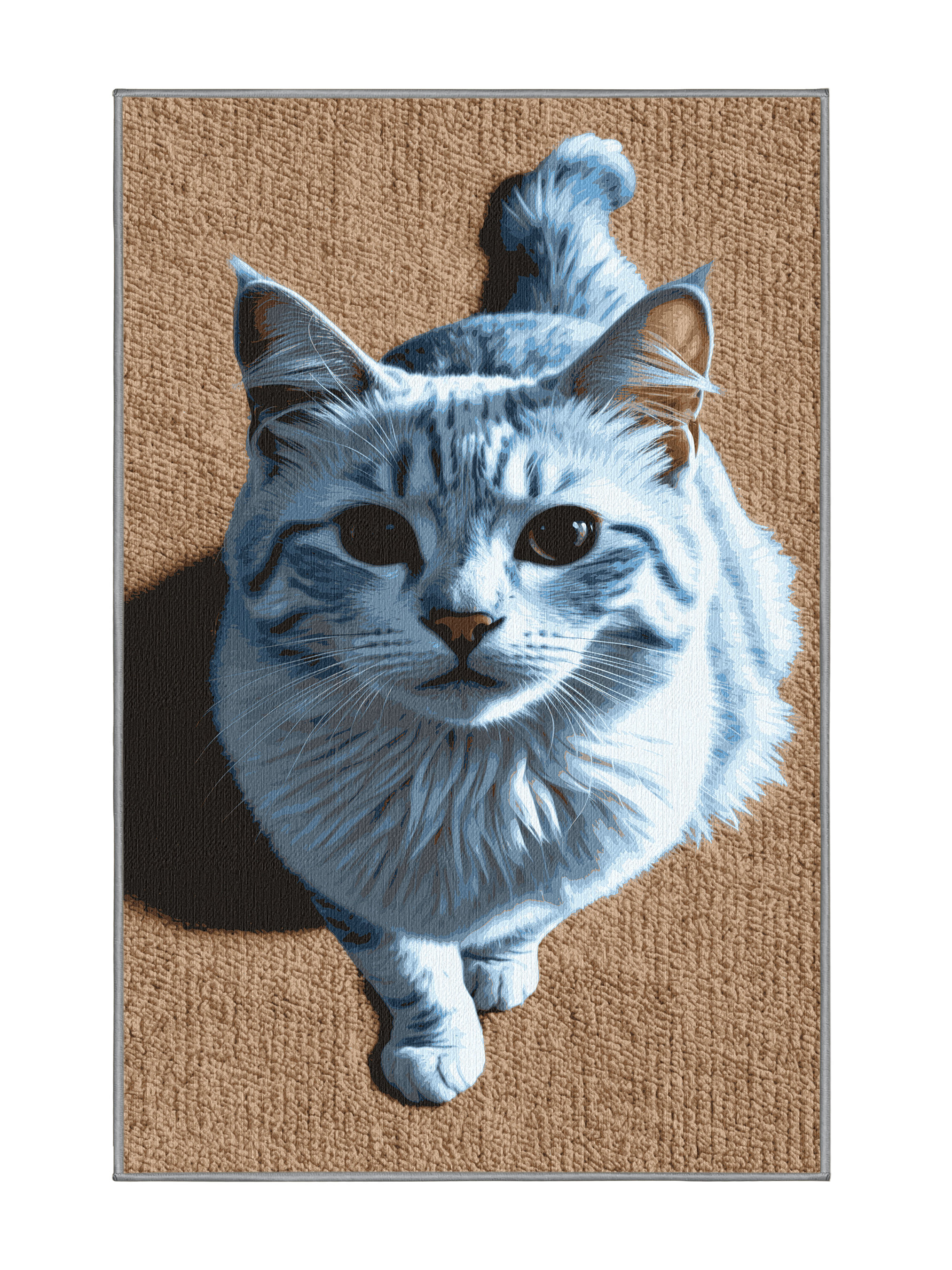 Hokku Designs Washable Russian White Cats Area Rug | Wayfair