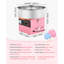 Machine à barbe à papa commerciale en acier inoxydable rose