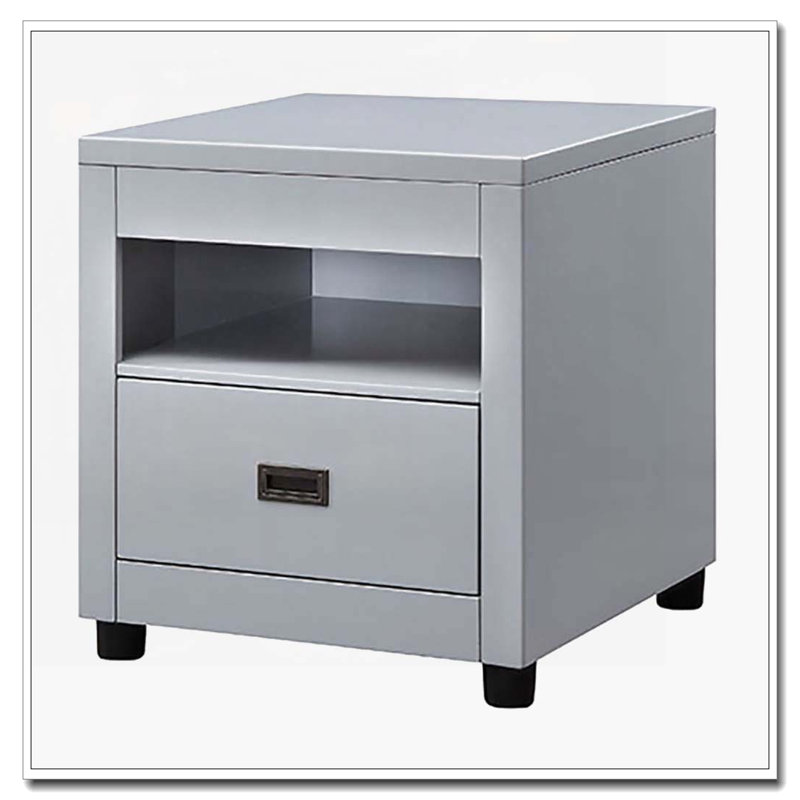 Dove Grey Storage End Table