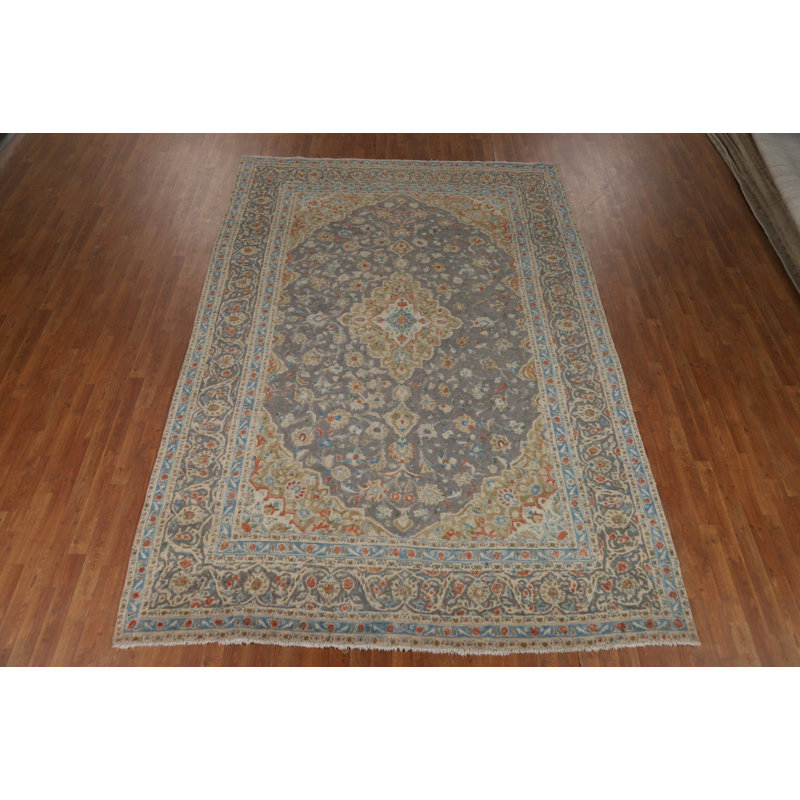 Tapis traditionnel gris traditionnel 8 x 11