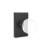 Privacy Bristol Knob with Modern Rectangular Rose