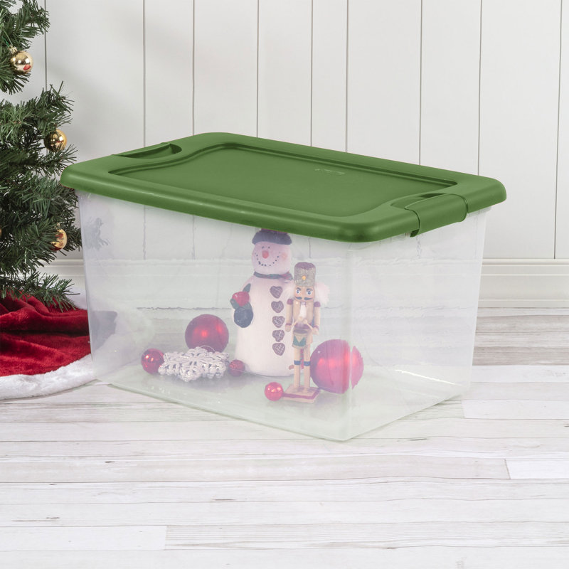 Contenant transparent en plastique pour les fêtes 64 qt Sterilite (paquet de 12)