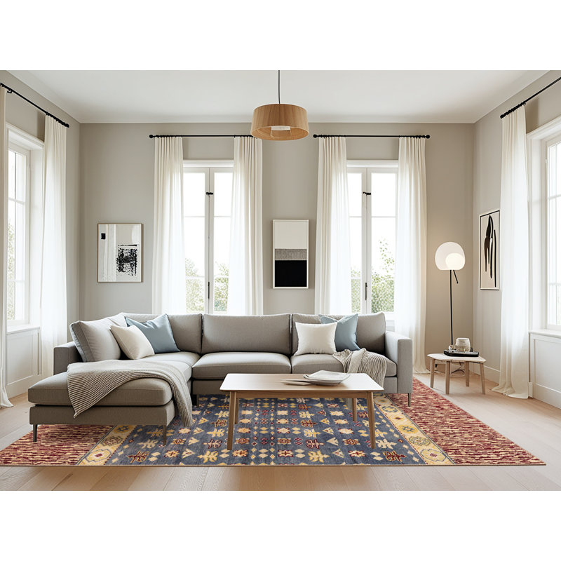 Wool Abstract Indoor Rug, Rectangle 8' x 10'