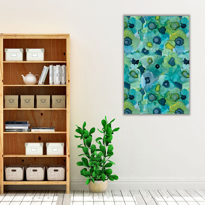 Emerald Bloom Matrix - reproduction d'art sur toile, H 60 po x l 40 po