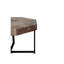 Table basse octogonale avec pieds en métal, design rétro brun antique pour le salon