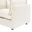 Modern Armchair Sofa with Movable Ottoman and Spacious Seating