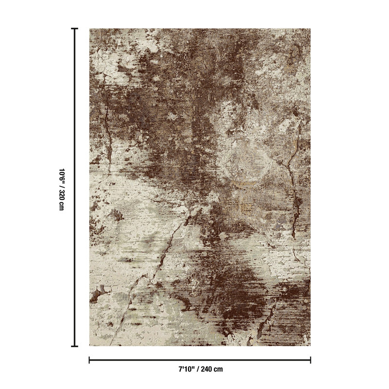 7 pi 10 po Tapis multicolore X 6, élégant pour les endroits très passants et sécuritaire pour les animaux, avec motifs décoratifs, approuvé, symphonie visuelle