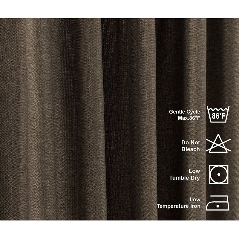 Pinch Pleated Room Darkening Extra Long & Extra Wide Decorative Curtain - Single Panel, 65cm Width x 245cm Drop, Liver