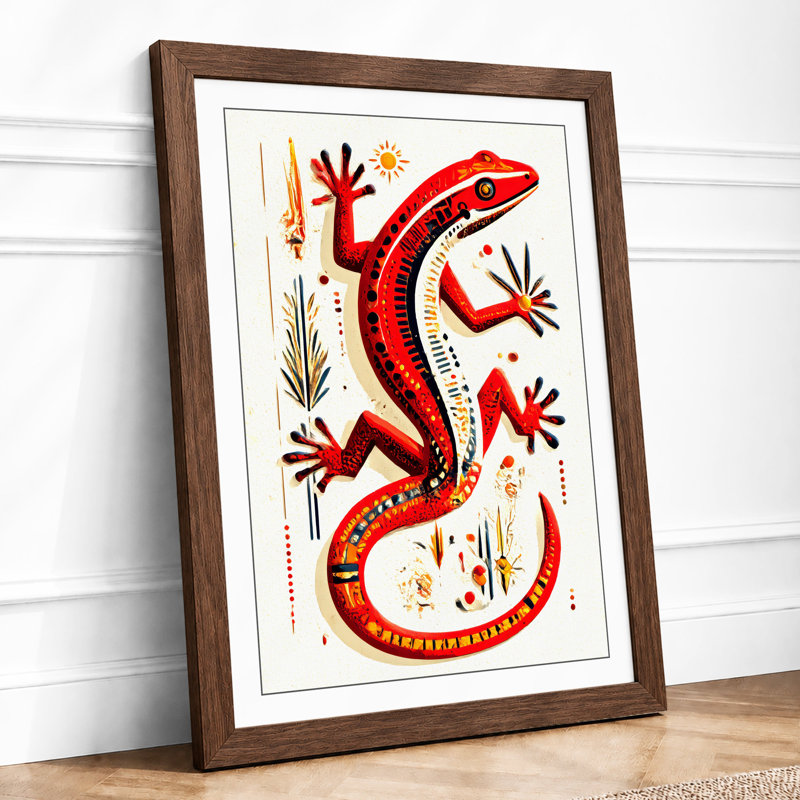 Salamander's Journey Botanical 1 Piece Single Picture Frame Wall Art, A4 - 29.7 x 21.0 cm, Walnut