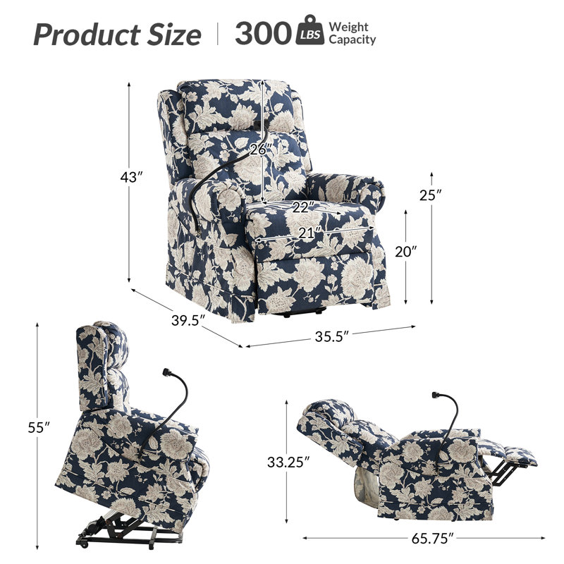Fauteuil inclinable électrique Xayah Lift Assist, Marine