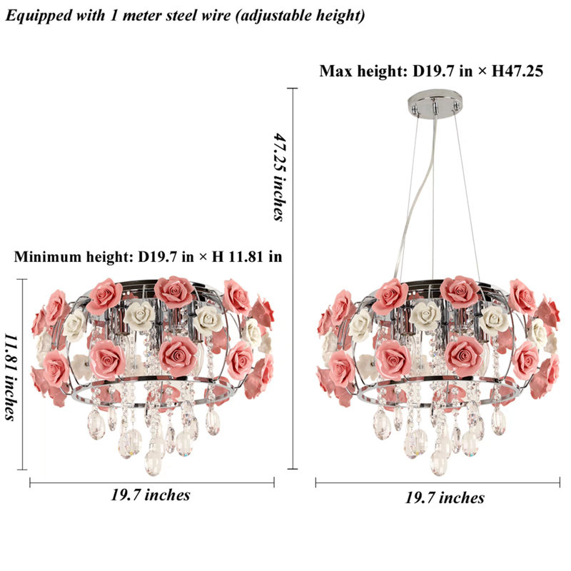 Depree 5 - Light Dimmable Drum Chandelier