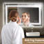Miroir de salle de bain 24 x 36 pouces à DEL intelligent avec fonction à intensité variable, luminosité réglable de 10% à 100%, température de couleur sélectionnable de 3 000 K blanc chaud, 4 500 K neutre ou lumière du jour 6 000 K, intégré-1397066763