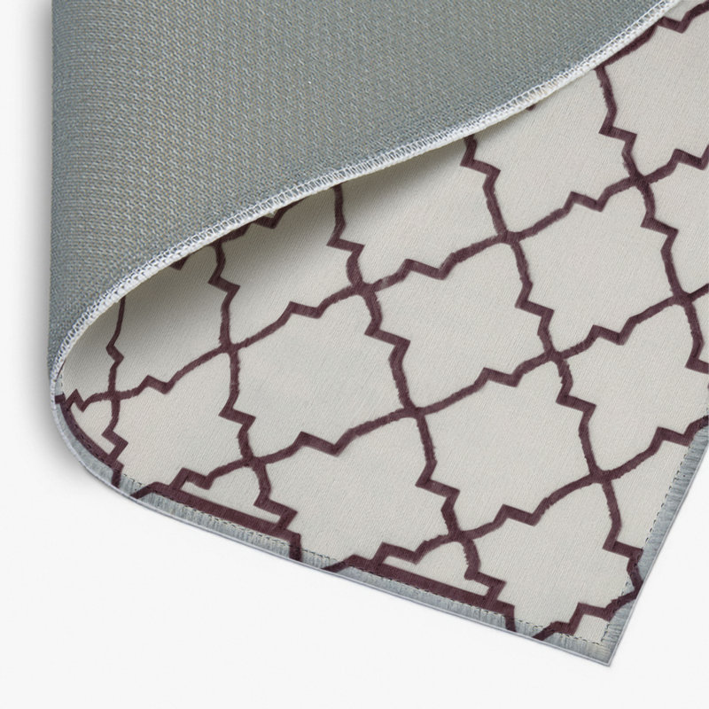 Tapis gris intérieur et extérieur Trellis, Rectangulaire 2 pi x 3 pi
