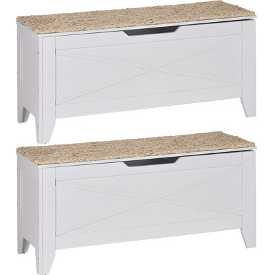 Banc de rangement rectangulaire Pania