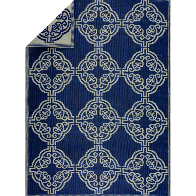 Geometric Indoor / Outdoor Rug, Rectangle 5' x 7'