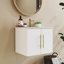 Ensemble de meuble-lavabo mural à double porte avec lavabo-1057889863
