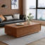 Table basse 47,2 "Mid-Century moderne en noyer avec 4 tiroirs de rangement