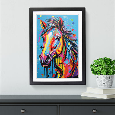 XYZ-FRM-V1223-5252 Pony Pop No.2 - Single Picture Frame Print on Wood