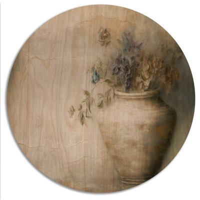 Nature morte en fleurs sauvages en couleurs rétro IV - impression florale sur bois