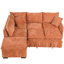 Lit modulaire avec coussins confortables, orange - salon relaxant avec rangement et coussins confortables-932075083