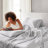 Luxurious Wrinkle-free Satin Sheets Polyester Modern Bedroom Essentials