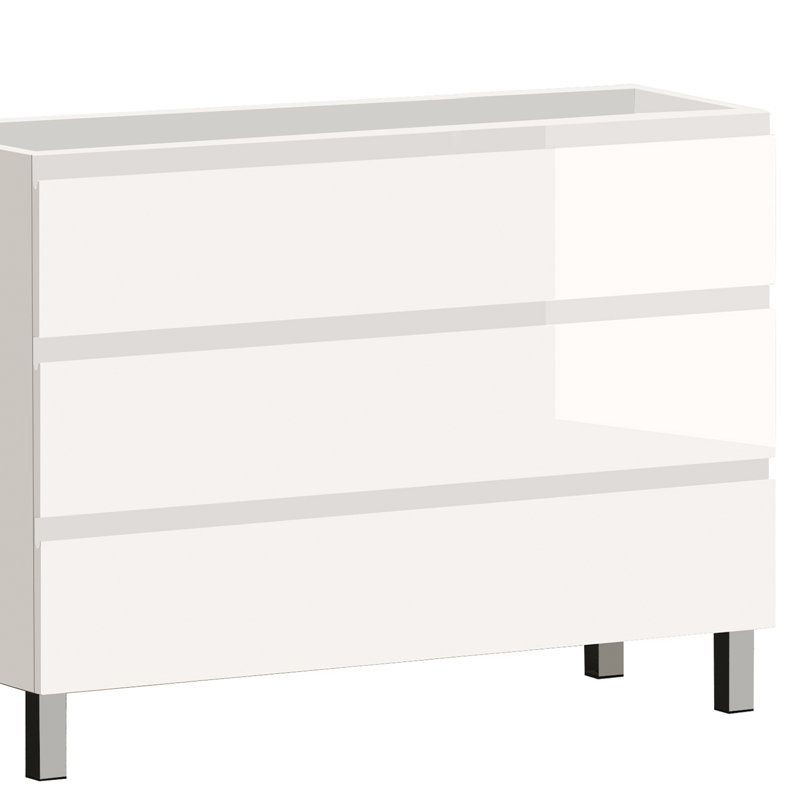 Base de meuble-lavabo simple Costa 48 seulement, Blanc