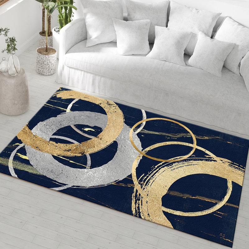 Chic Non Woven Thin Type Printed Rug Featuring a Unique Abstract Geometric Design in Bold Black and White Tones Perfect for Modern Home Decor
