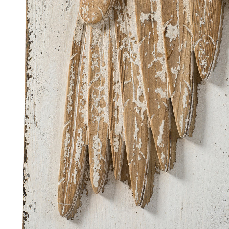 2pcs Feather Wing Wall Panels, Distressed White, 42" X 15.5", Transform Your Living Room, Dining Hallway Of Two White 42x15.5, Elevate Style