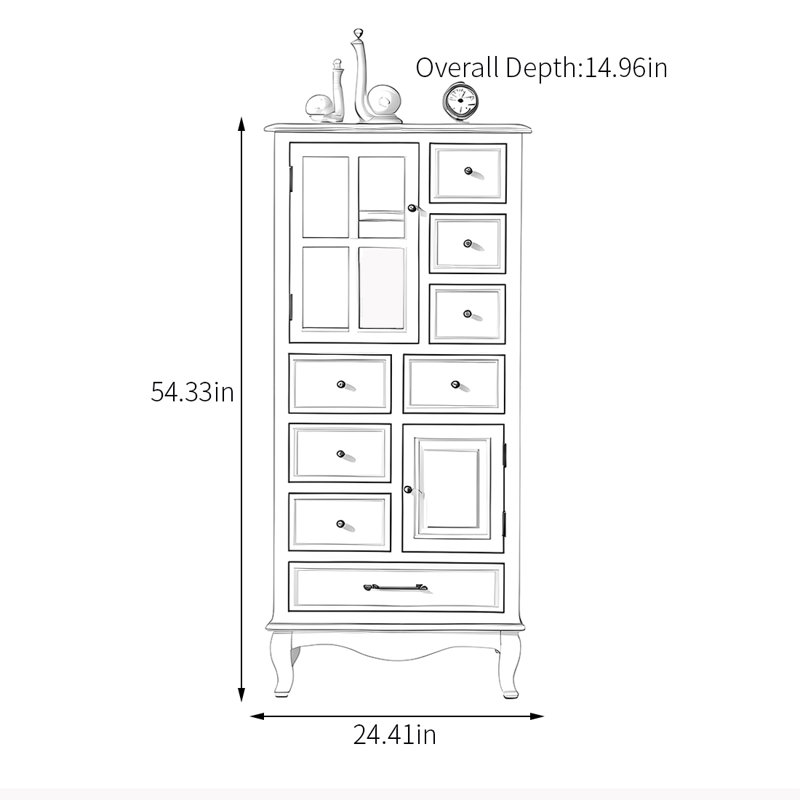 Armoire d'appoint multifonctionnelle de style champêtre, Rose